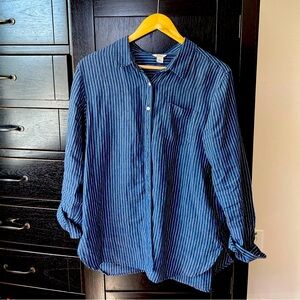 LL Bean Linen button up; never worn, size large